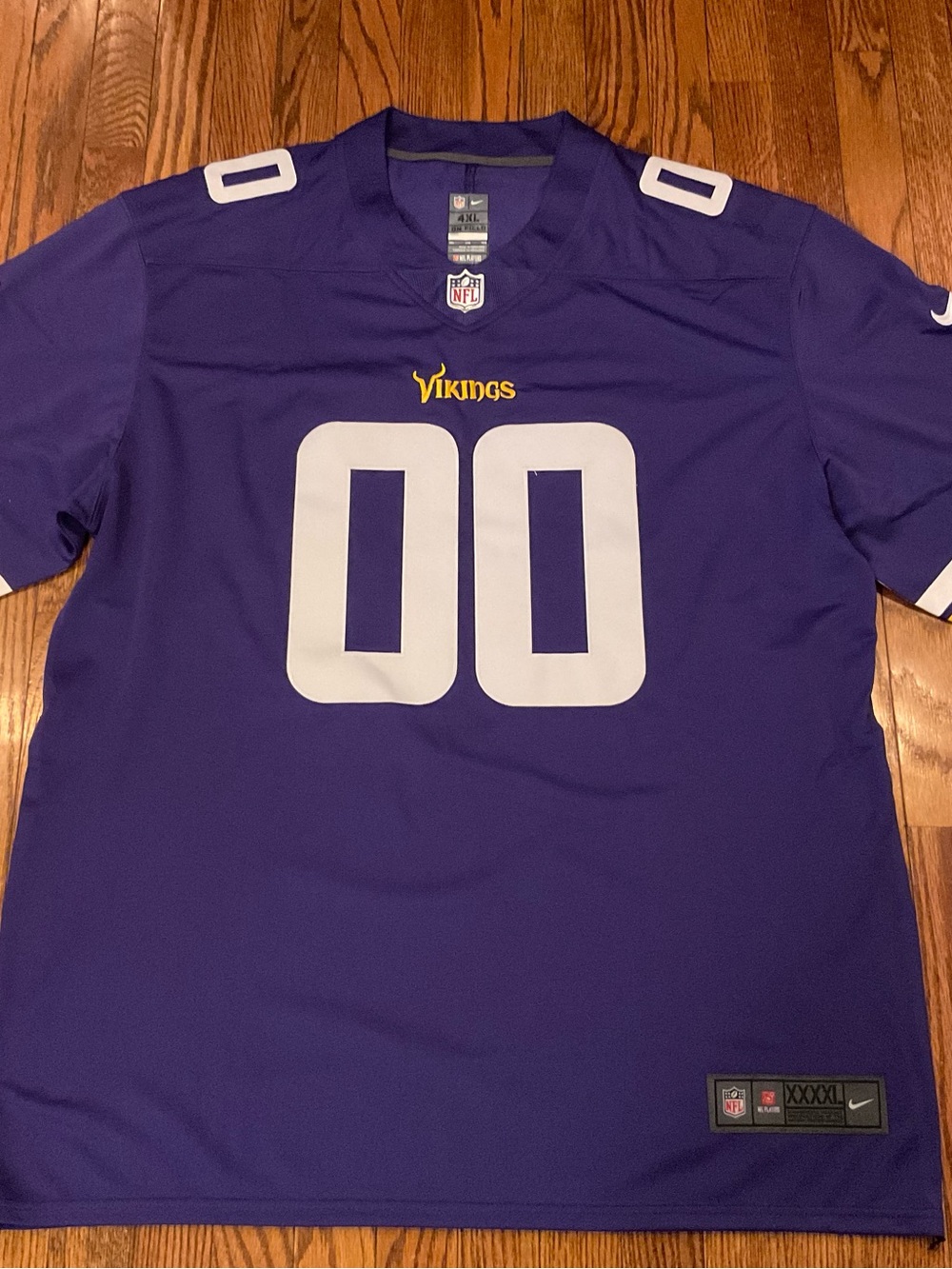 Nike Minnesota Vikings men’s 4XL/XXXXL purple 00 sewn-on jersey NWOT
